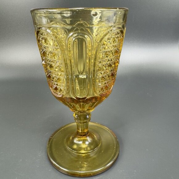 L G Wright Amber Glass Cups Goblet Set 2 Manganese 365nm Green UV Glow Cups - Picture 12 of 15
